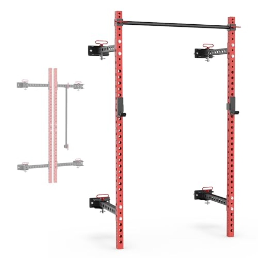 Squat Rack Power - حامل تمارين القرفصاء القابل للطي من
