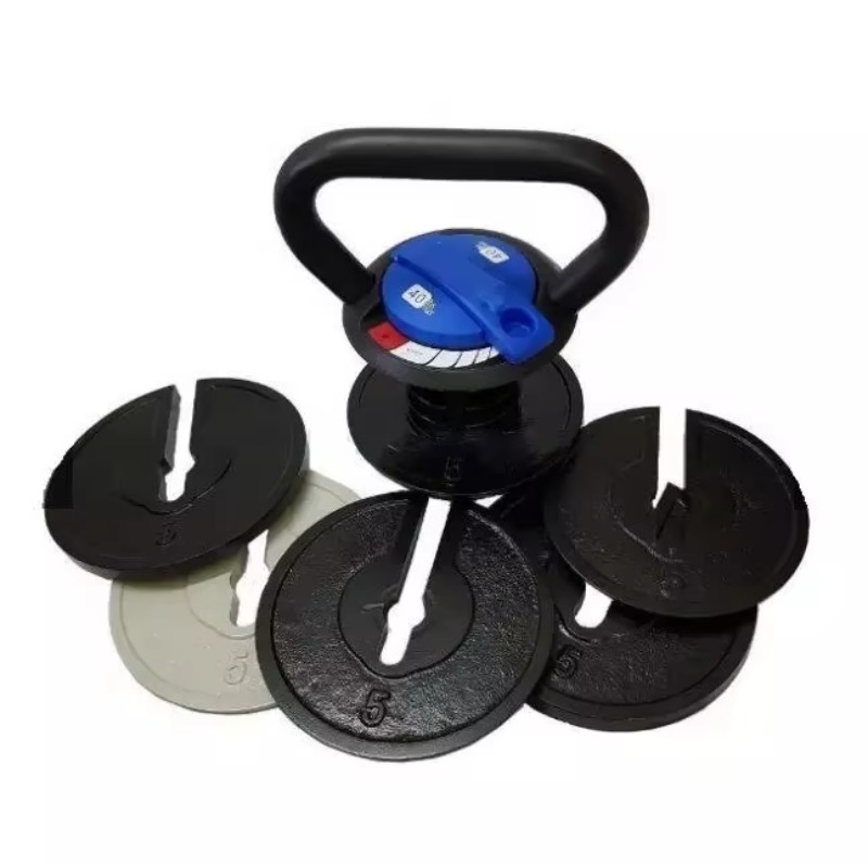 Home Gym Kettlebells - DUTRIEUX مجموعة دمبل كروم مستديرة قابلة
