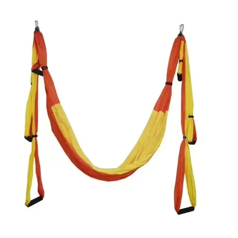 Yoga Trapeze Swing - أرجوحة يوغا هوائية مع أحزمة طويلة،