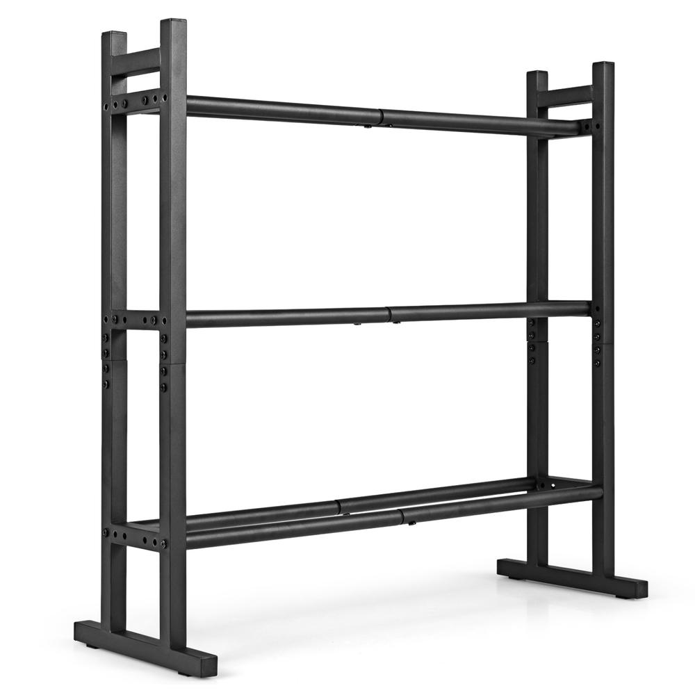 Home Gym Weights - حامل أثقال ثلاثي الطبقات شديد التحمل،