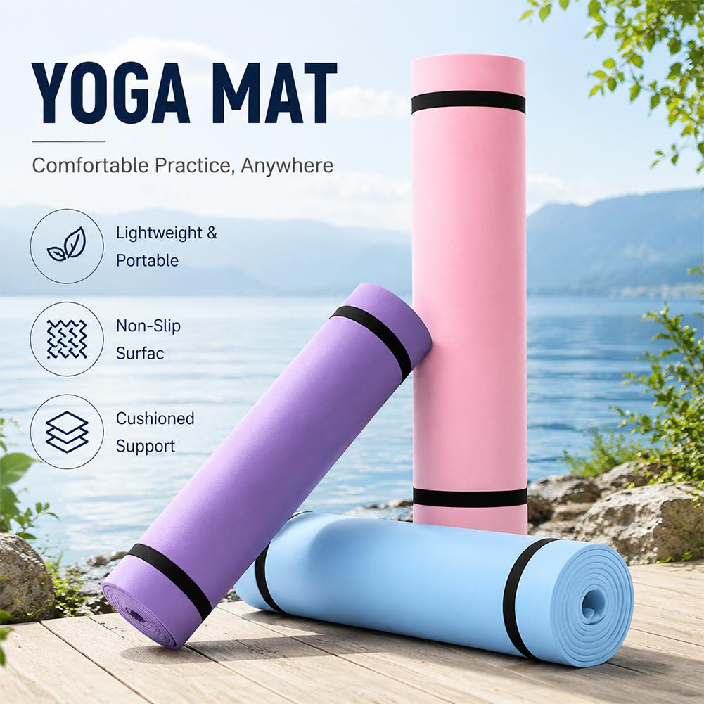 Gymnastics Mat Thick - 1/2 قطعة من سجادة اليوغا السميكة