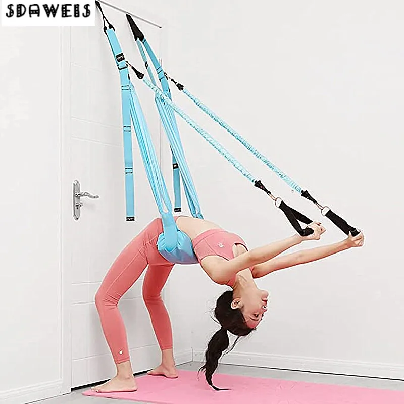 Yoga Trapeze Swing - قابل للتعديل الجوي حزام اليوجا مطاطا