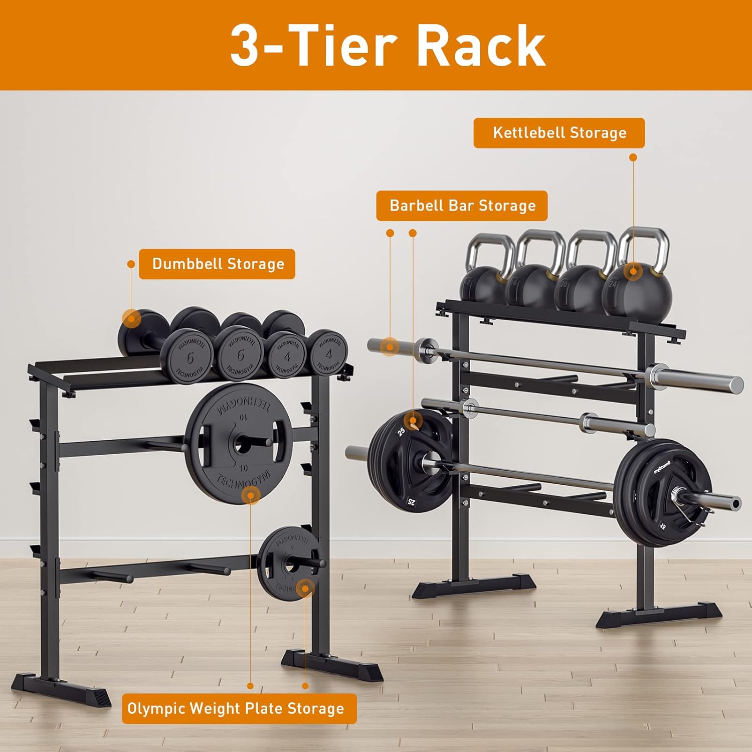 رف تخزين الأوزان لتدريب القوة  - مراجعة Home Gym Weights وسعره