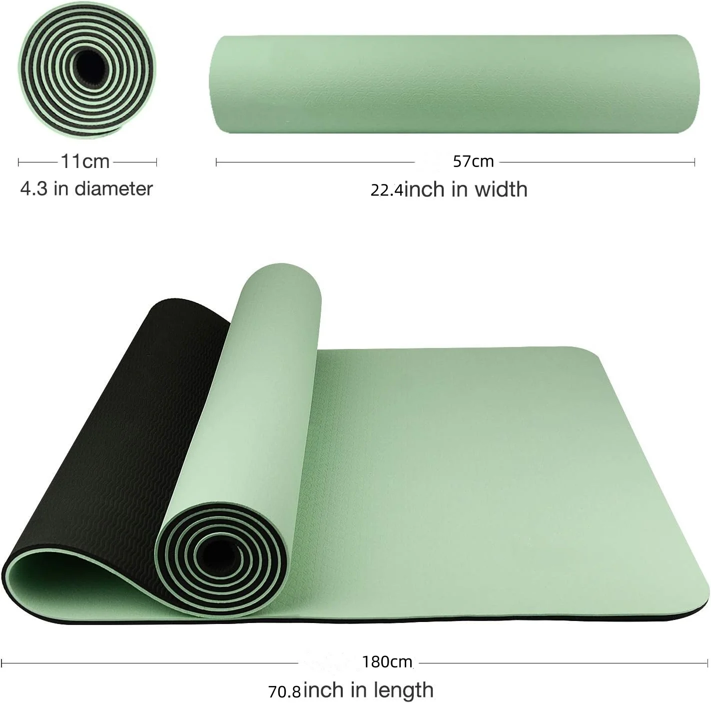 حصيرة اليوغا TPE صديقة للبيئة، - مراجعة Gymnastics Mat Thick وسعره