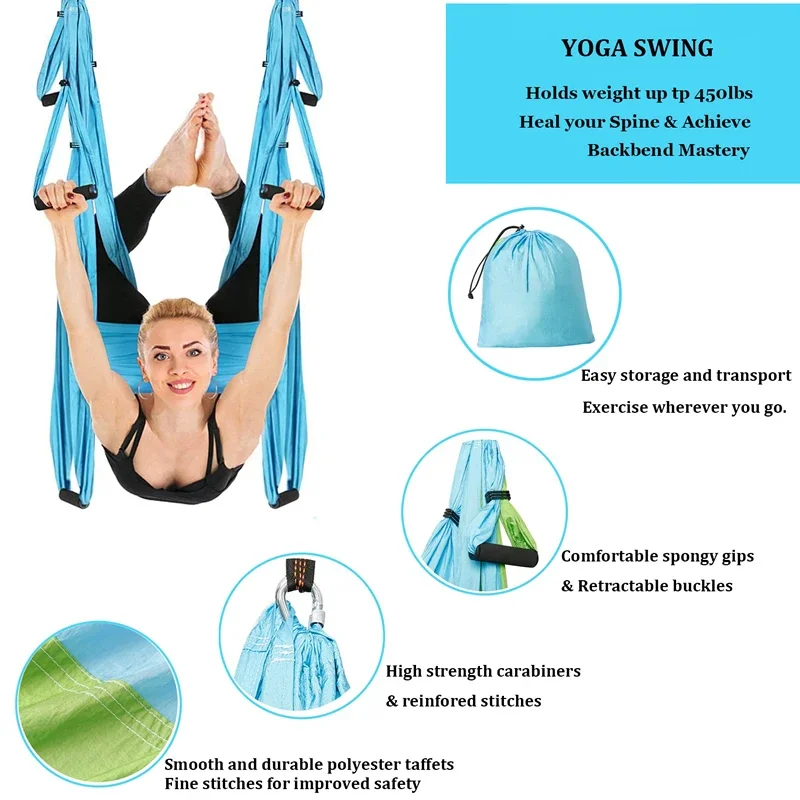 أرجوحة يوغا هوائية بـ 6 مقابض  - مراجعة Yoga Trapeze Swing وسعره