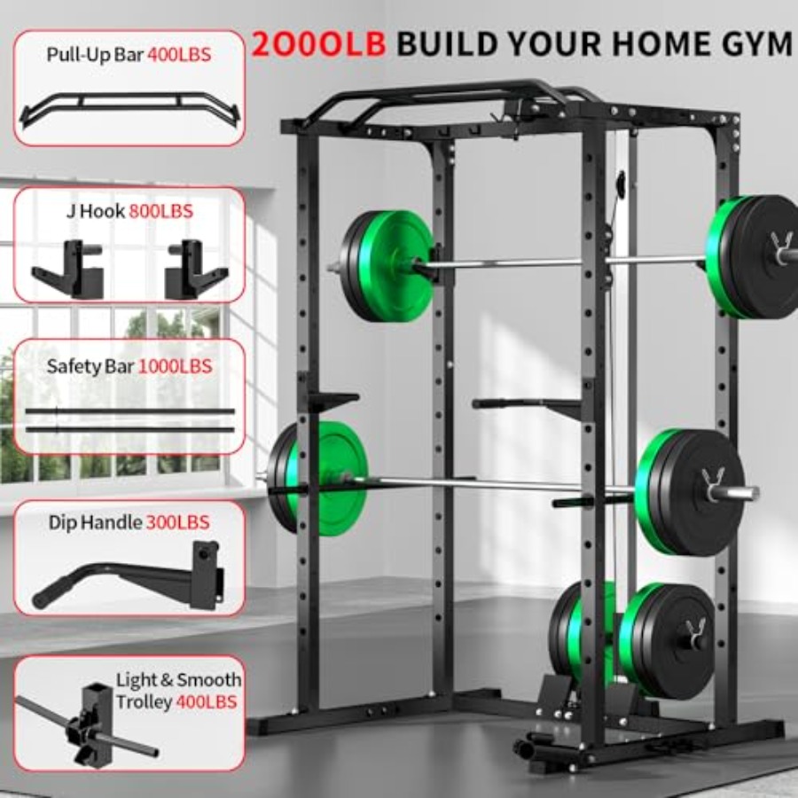 رف تمارين منزلي متعدد الوظائف  - مراجعة Squat Rack Power وسعره