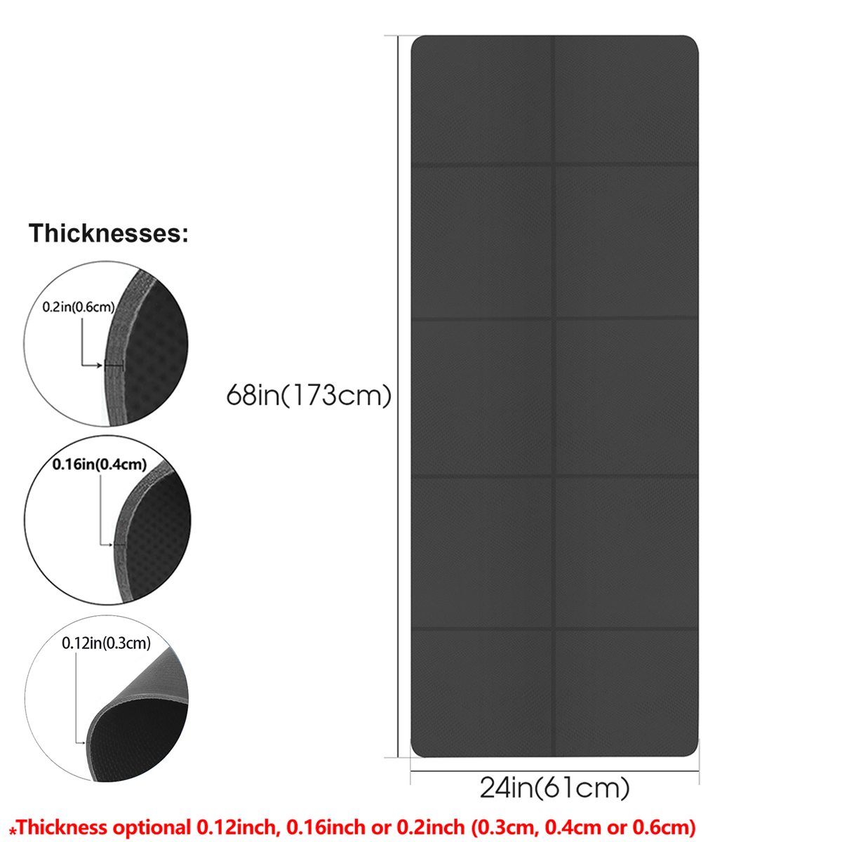 طوي اليوغا حصيرة سوداء صديقة ل - مراجعة Gymnastics Mat Thick وسعره