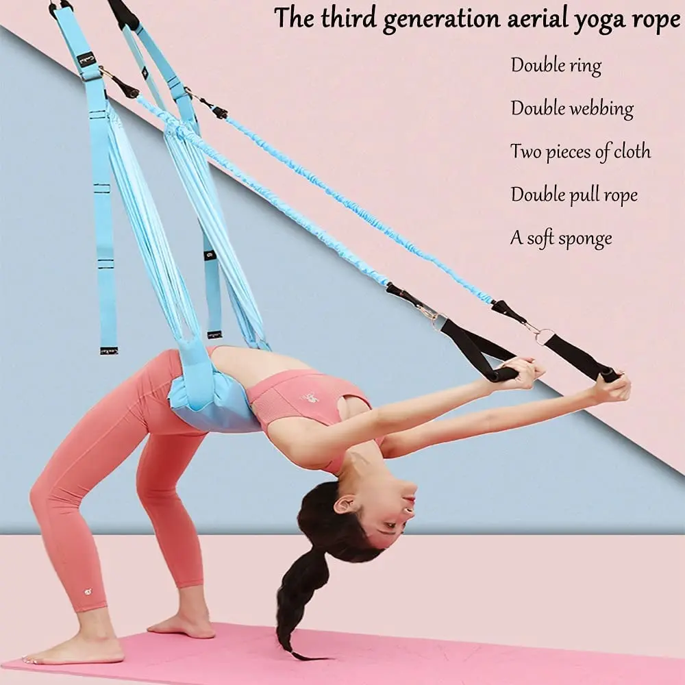 قابل للتعديل الجوي حزام اليوجا - مراجعة Yoga Trapeze Swing وسعره